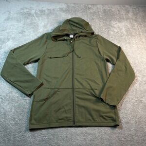 Love J Sweater Women's 1x/2x Green‎ Full Zip Hoodie Olive Athleisure Casual